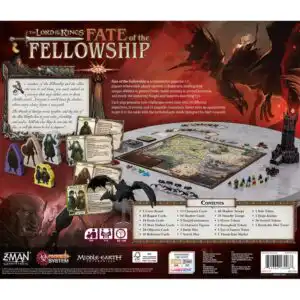 LOTR Fate of the Fellowship Pandemic System Game achterkant