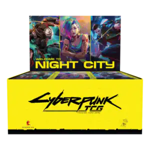 Cyberpunk TCG Welcome To Night City Booster Display